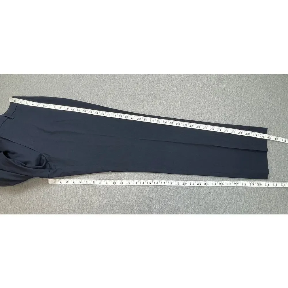 Banana Republic Pants Men 33x 32 Blue Cotton Blend Stretch Slim Flat Front Dress